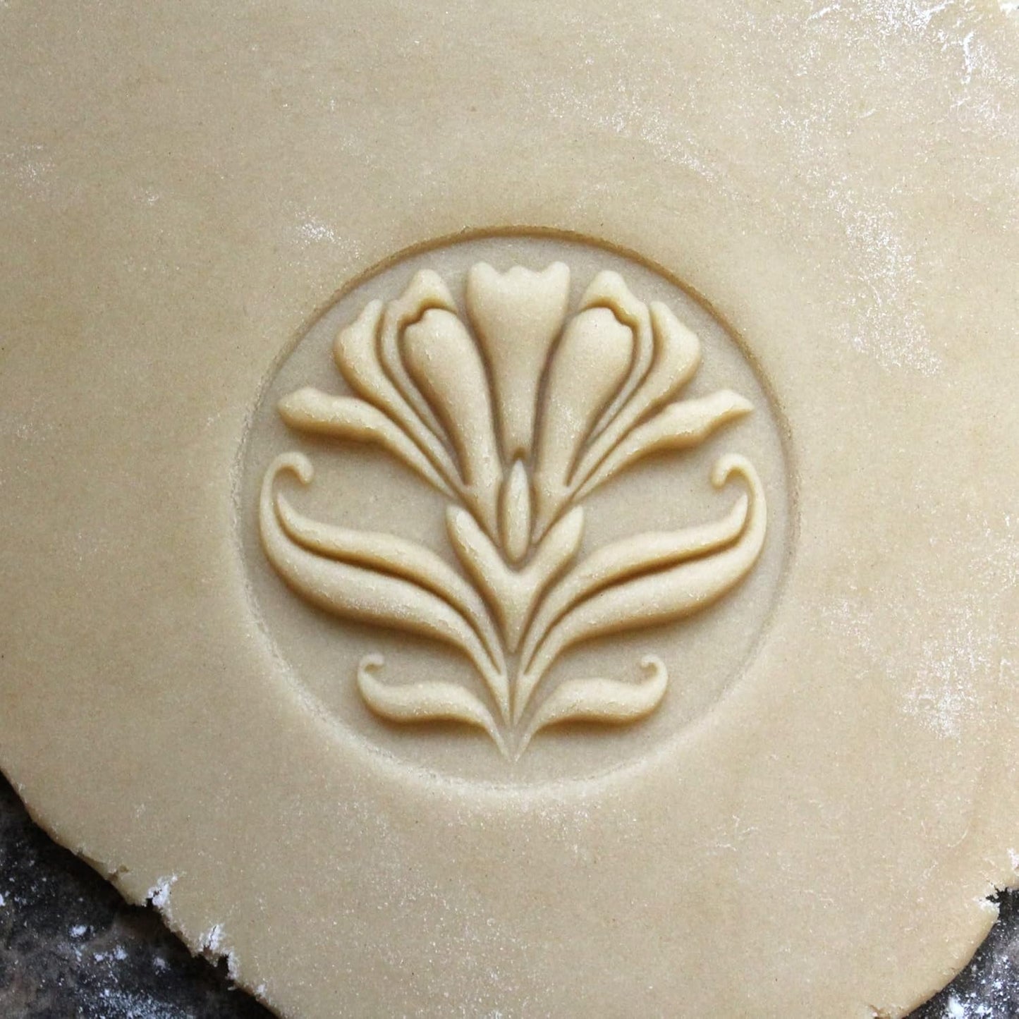 Wood Cookie Stamp, 2.5 Inch (Deco Flower CS-026)
