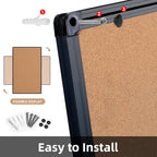 Extra Large Cork Bulletin Board 60" X 36", Wall Mounted Notice Pin Board - Image 7