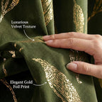 NICETOWN Olive Green Velvet Curtains - Image 5