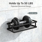 PUSDON 2-Pack Minimalist Shower Caddy Wall Mount, Open Frame Bathroom Shelf - Image 6