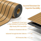 VEELIKE Honey Teak Wood Slat Wall Panels Peel and Stick Decorative Faux Wood - Image 7