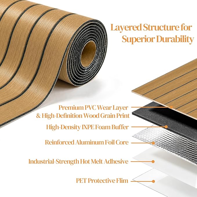 VEELIKE Honey Teak Wood Slat Wall Panels Peel and Stick 3D Wooden Panels Wall - Image 7