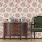 Boho Wallpaper Peel and Stick, Vintage Circle Floral Contact Paper, Abstact - Image 4