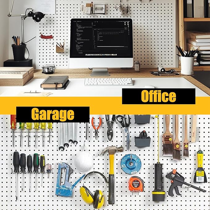 Spampur Peg Board, 8 Pack Metal Pegboard Panels - Image 8