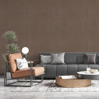 Brown Grasscloth Peel and Stick Wallpaper A Set of 23.6" X 480" Self-Adhesive - Image 3