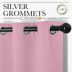NICETOWN Window Curtain Panels, Thermal Insulated Solid Grommet Blackout - Image 2
