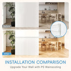 PS Wainscoting Wall Panel Kit, Paintable Waterproof PS Panels - Image 2