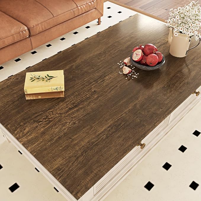WESTICK Brown Wood Contact Paper Peel and Stick Wallpaper Vintage Wood Grain - Image 2