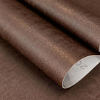 Deep Brown Peel and Stick Wallpaper Concrete 16" x118" Cholocate Limewash - Image 3