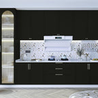 Yancorp 31.5"x394" Matte Black Contact Paper Peel and Stick Wallpaper Removable - Image 5