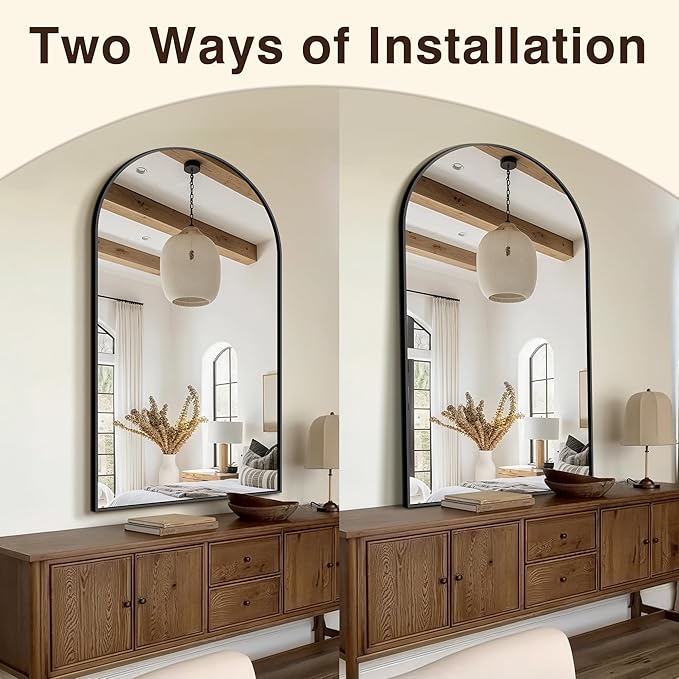 FICTOR Bathroom Mirror for Wall, Arched Vanity Bathroom Mirror for Over Sink - Image 4