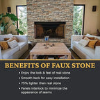 AZ Faux High-Density Polyurethane Faux Stone Interlocking Right Endcap - Image 4