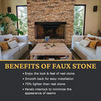 AZ Faux High-Density Polyurethane Faux Stone Interlocking Right Endcap - Image 4