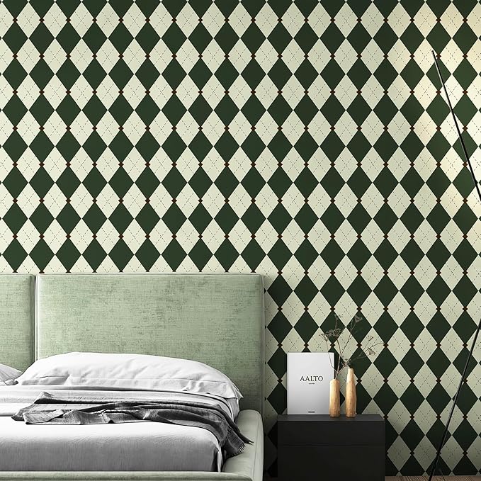 Simon&Siff Retro Peel and Stick Wallpaper Black and Green Wallpaper Vintage - Image 7