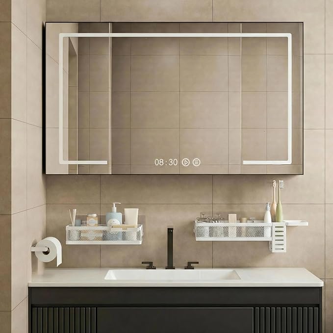PUSDON 5-in-1 Wide Wall Mount Wrapped Mesh Kitchen Organizer & Shower Caddy Kit - Image 9