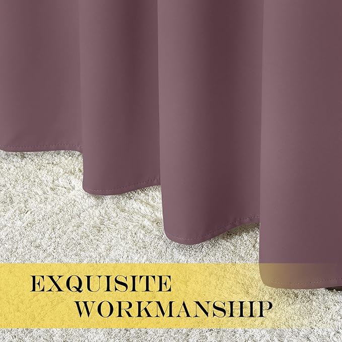NICETOWN Blackout Dry Rose Sliding Door Curtains 84 inches Long - Image 7