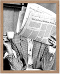Poster Master Woman Reading Newspaper by PosterMaster