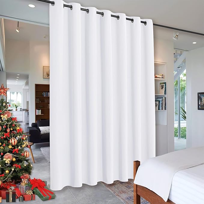 RYB HOME White Room Divider Curtains Privacy Screen Shades Separator by RYBHOME