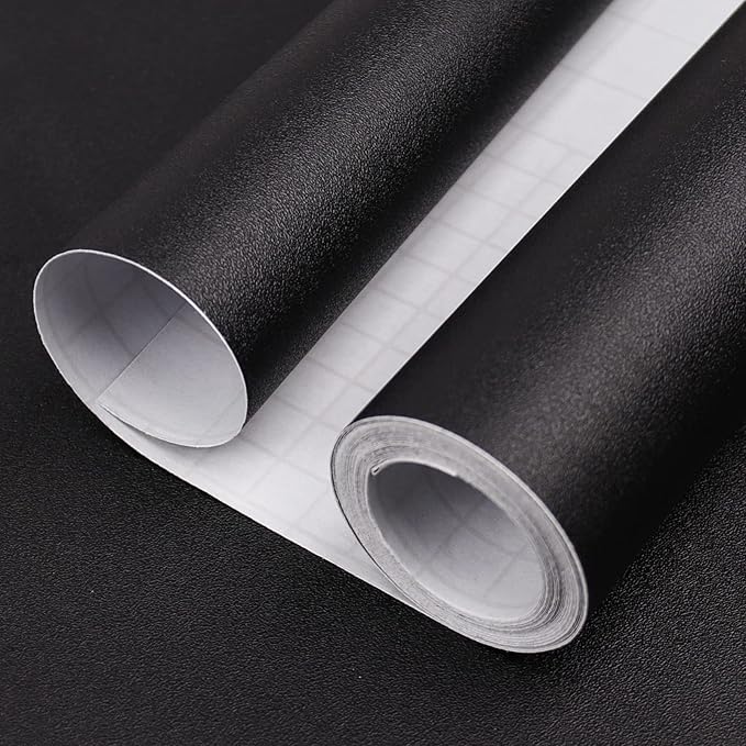 Black Peel and Stick Wallpaper, 15.7 X 157 inches Renter Friendly Wallpaper by Consine