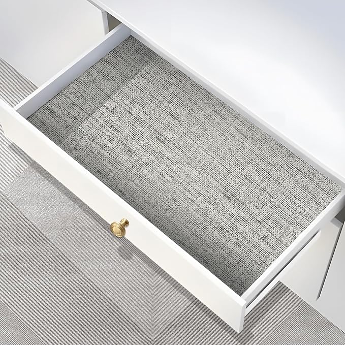 15.75"x393.70" Gray Wallpaper Grasscloth Peel and Stick Wallpaper Faux Linen - Image 5