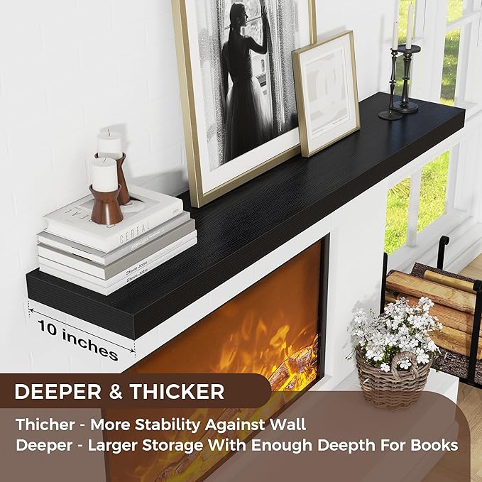 Venusmiles Floating Shelves for Wall 55 inch Long, Engineered Wood Large Wall - Image 4