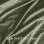 NICETOWN Sage Green Extra Wide Velvet Curtains 84 inches Long 2 Panels - Image 3