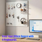Spampur Peg Board, 4 Pack Metal Peg Board Panels, Craft Room Storage and - Image 5