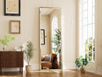 16''x 60'' Tall Brushed Gold Bathroom Mirror, Beveled Gold Frame Mirror - Image 2