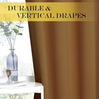NICETOWN Gold Brown Blackout Curtains - Image 4