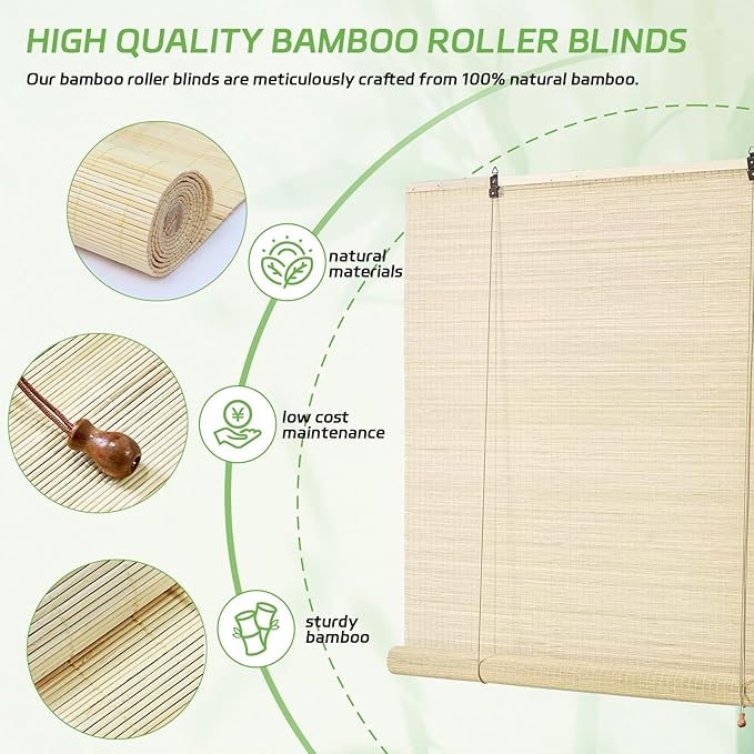 Bamboo Shades for Indoor Windows - Image 4