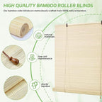 Bamboo Window Blinds, Roll Up Bamboo Blinds - Image 4