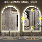 BEAUTYPEAK 48x30 LED Arch Bathroom Mirror - Image 2