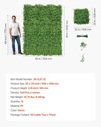 VEVOR Artificial Plant Wall, Sun Protection Greenery Backdrop Privacy Hedge - Image 7