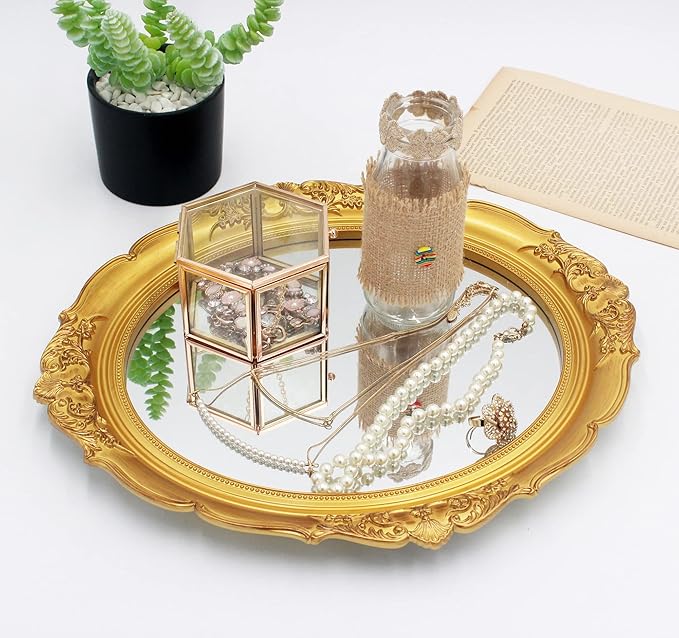 Eaoundm 13.1 x 14.8 inchs Decorative Wall Mirror, Vintage Hanging Mirrors - Image 3