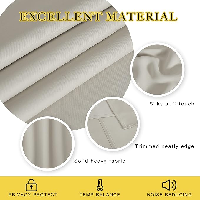 NICETOWN Extra Wide Blackout Sliding Door Curtains 95 inch Length - Image 6