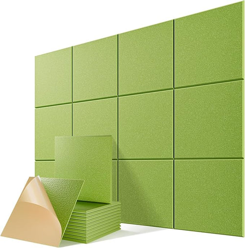 12 Pack Self-Adhesive Acoustic Panels, Soundproof Wall Panels by Lebenforce