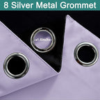 Yakamok Full Blackout Curtains 45 Inches Long, 2 Thick Layers Grommet Top - Image 6