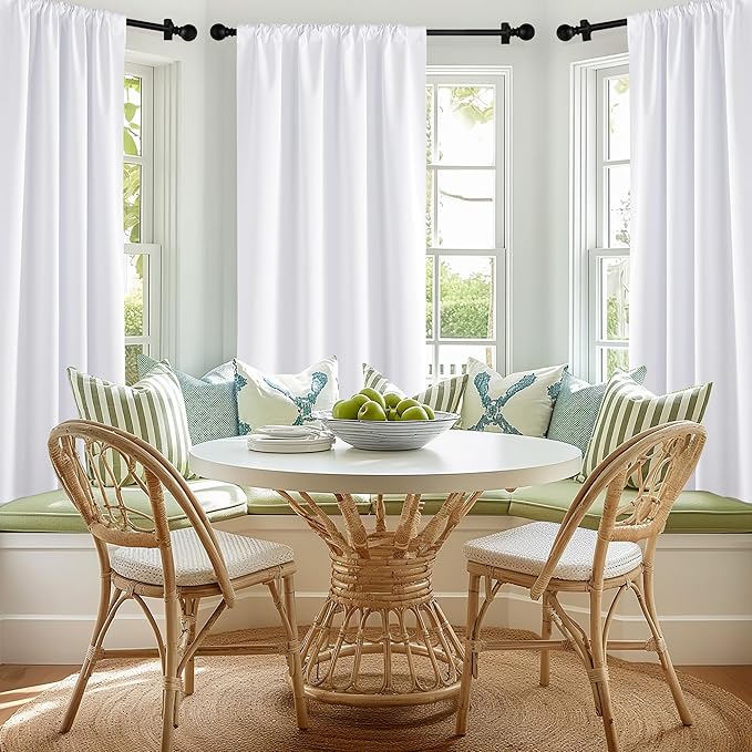 NICETOWN Bedroom 100% Blackout Curtains, 2 Panels, 42 by 36, Snow White - Image 4