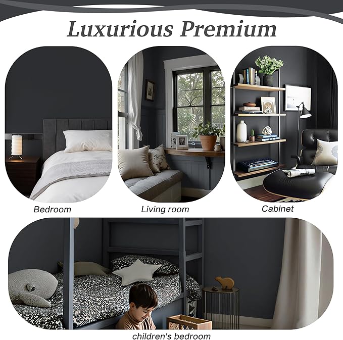 Dimoon 17.7''x393'' Peel and Stick Wallpaper Dark Grey Contact Paper - Image 6