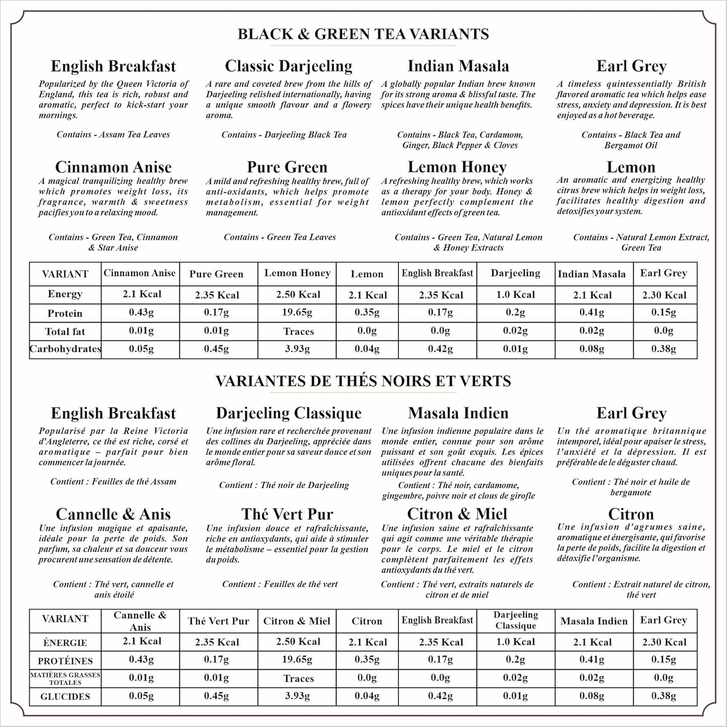 Octavius Gift's Select - Assorted Tea in Multi Design Printed Wooden Box | 6 Flavors, 90 Tea Bags | Black & Green Tea | Tea Gifts for Women & Men | Tea Variety Pack | Mothers Day Tea Gift Box