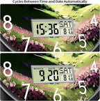 12'' Silent Non-Ticking Rustic Mountain Wildflowers Wall Clock, Battery - Image 3