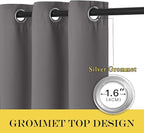 NICETOWN Blackout Doorway Curtain Drape 72 inch Long - Image 2