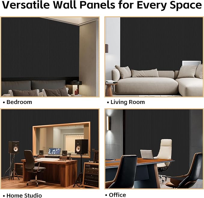 RITOLLO 12 Pack Acoustic Wall Panels, 47.2X23.6X0.4 inch Decorative - Image 6