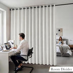 RYB HOME Accordion Style Closet Curtain-100% Blackout Folding Accordion Curtain - Image 9