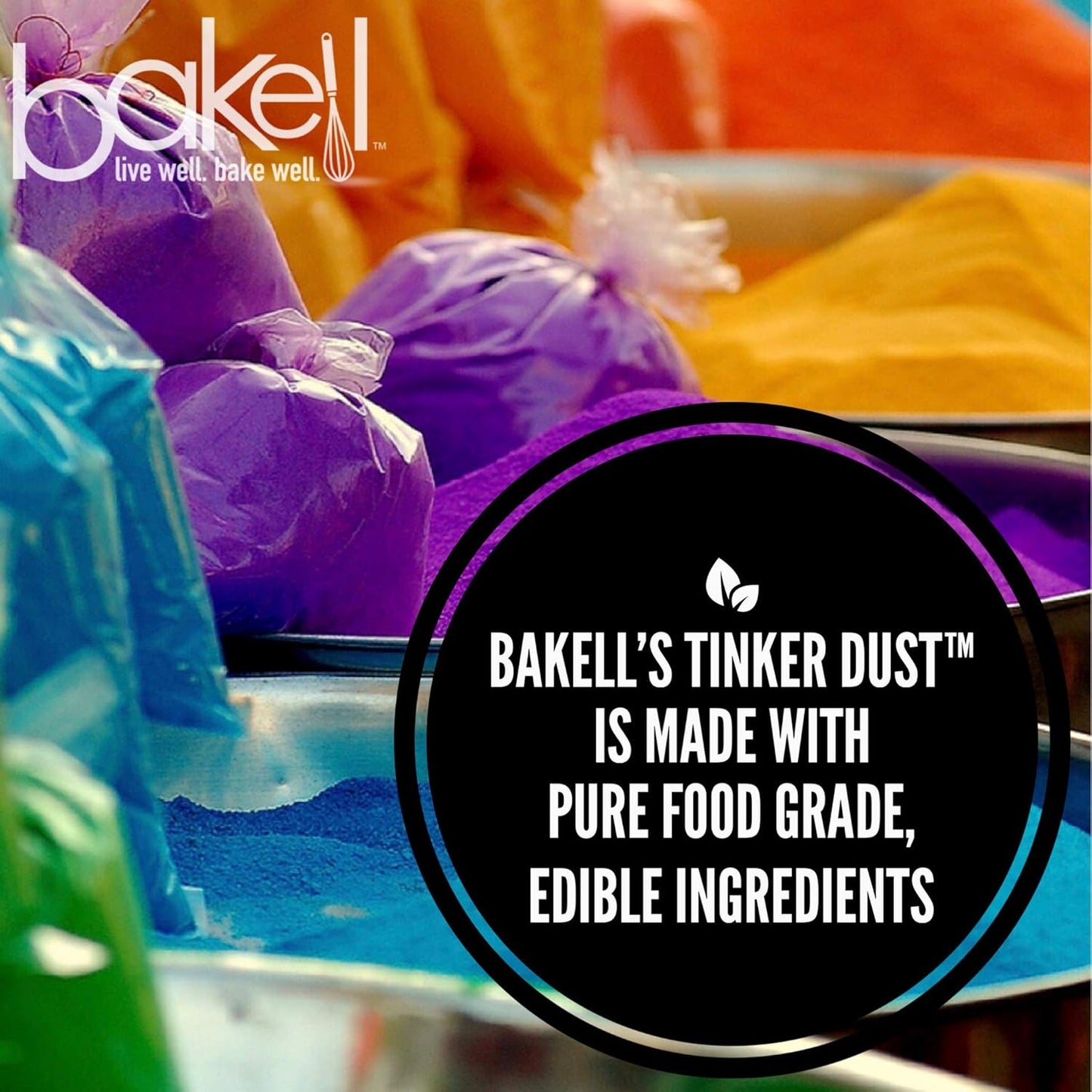 Bakell Bulk Size | Red Tinker Dust Edible Glitter Jar | Food Grade Gourmet Dessert, Foods, Drink Garnish Sparkle Sprinkle Burgundy 25g