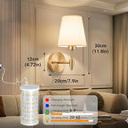 Nekhung Battery Operated Wall Sconces Set of Two, Wireless Battery Wall Light - Image 9