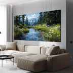 Canvas Wall Art Decor Green Nature Wall Art Prints Artwork by TAIJXAGSG