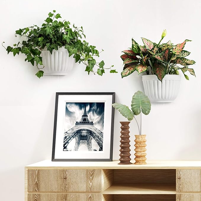 6 Pcs Plastic Large Wall Plant Pots Vertical Garden Living Wall Mounted Window - Image 7