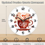 Watercolor Coffee Cup Wall Clock - Image 2