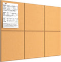 MaxGear Large Cork Board for Wall 36" x 24", Mustard Yellow Bulletin Board by MaxGear